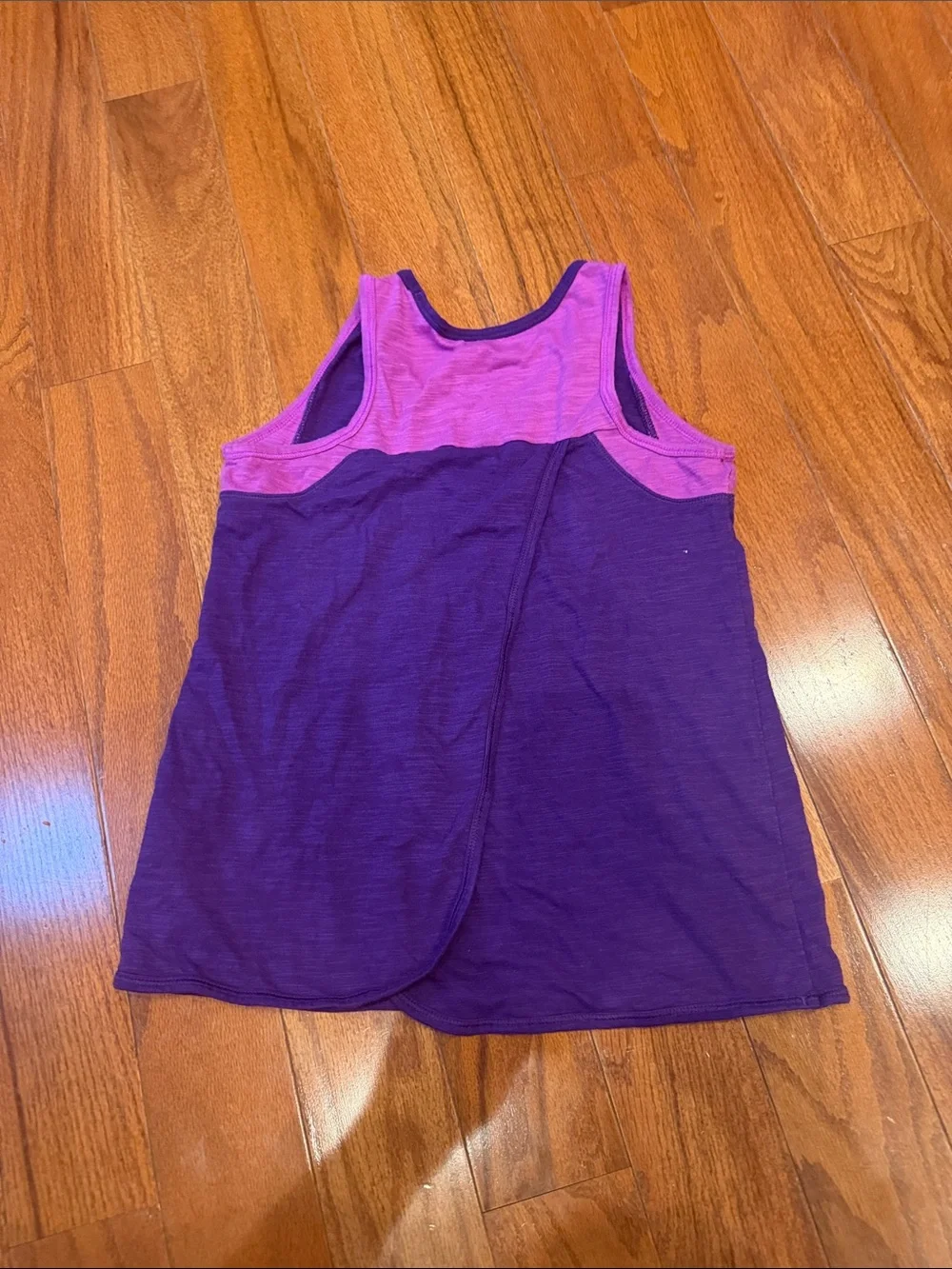 Reebok Girls Purple Tank Top with Pink Trim